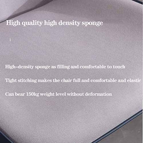 Modern Kitchen Dining Room Chairs Front Cloth Back Leather Dining Chair With Black Metal Legs Backrest Chair Kitchen Living Room Lounge Counter C