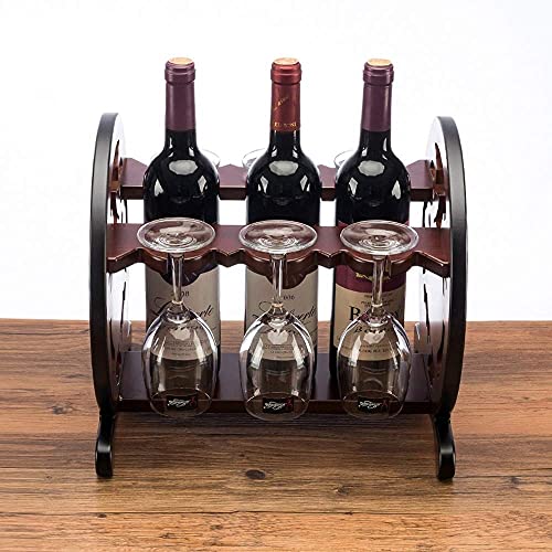 NEOCHY Countertop Rustic Wine Rack,Wine Display Storage Wine Rack Wine Storage European Grape Wine Glass Rack