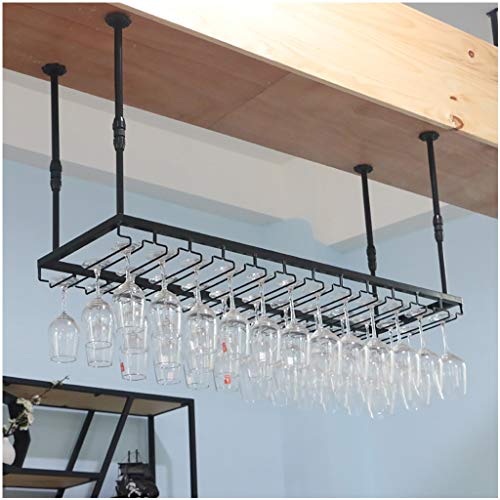 Stylish Simplicity Down Wine Rack Simple Style Retro Wrought Iron Metal Living Room Bar Display Wine Rack Home Goblet Rack - Restaurant Kitchen B