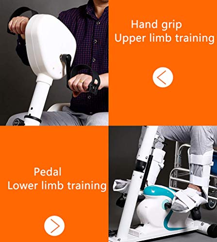 LUNEZY Pedal Trainer Electronic Physical Therapy Rehabilitation Stationary Fitness Bike,Arm and Leg Exerciser Machine for Handicap Disabled Strok