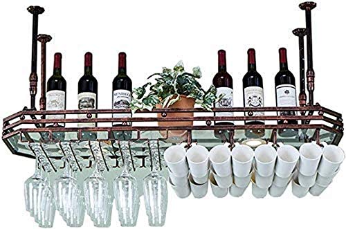 EYLINK Wine Racks,Wine Lovers/Wall Mounted Wine Rack Hanging Wine Glass Rack Bar Creative Wine Rack Upside down Goblet Rack Ceiling Decoration Sh