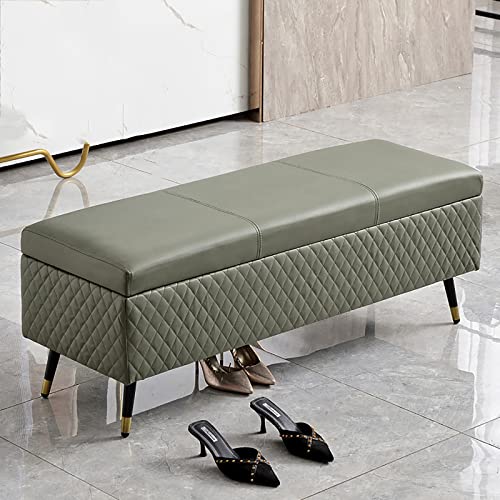 shoe storage bench ottoman Storage Benches Faux Leather storage Ottoman bench, Modern Upholstered storage Bench For Entryway,End Of Bed Bench,Hou