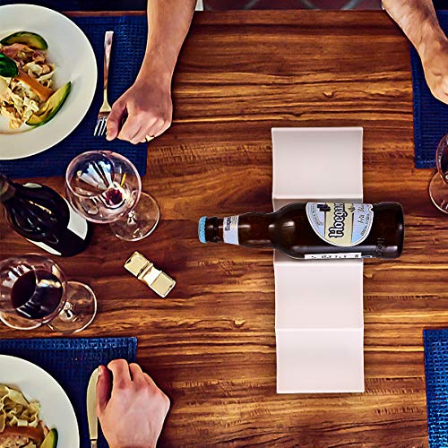 Hemoton Bottle Can Stacker, Silicone - Fridge Beer Cola Bottle Wine Racks Holders Organiser| Space Savers in Cabinet, Fridge, Pantry, Kitchen| Pe