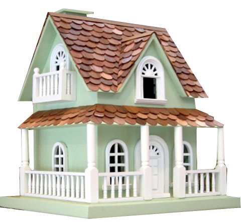 Home Bazaar Hand-made Hobbit House Mint Green Bird House - Big Bird House - Home Decor