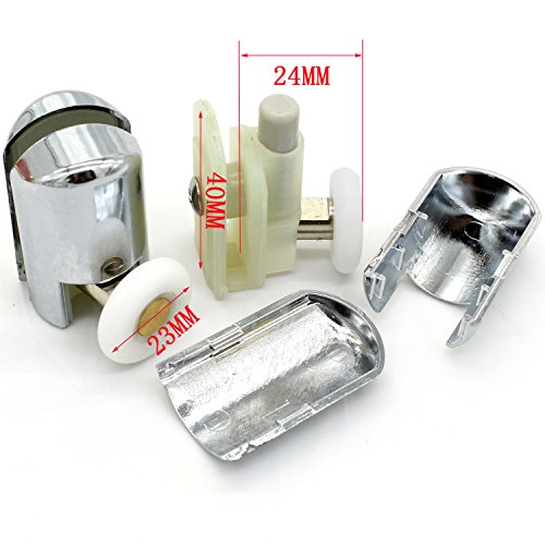 Set of 4 Chrome Plated Shower Door Rollers 2 Upper and 2 Lower YQ2028