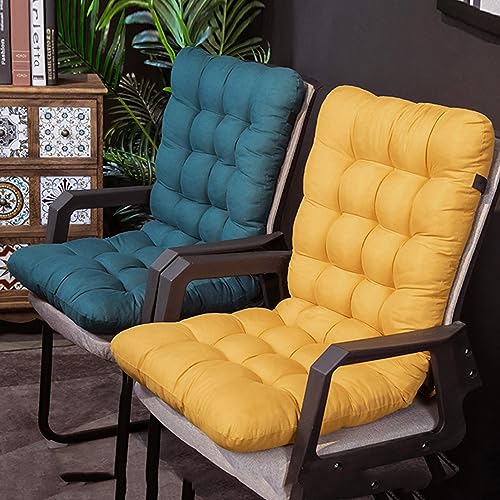 GZYZPDF Rocking Chair Cushion with Ties, Overstuffed Seat Back Cushion Pad Lounge Chair Cushions Patio Outdoor Chair Pad Bench Cushion Blue 45x10