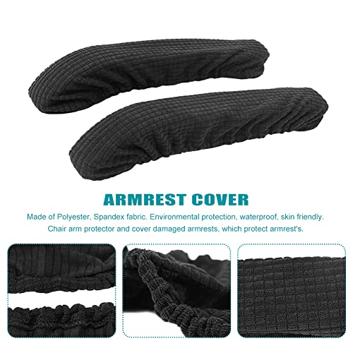 QOTSTEOS 1pair Chair Arm Pad Covers, Office Chair Armrest Cover Removable Elastic Washable Waterproof Fabricchair Armrest Covers Soft Armrest Cus