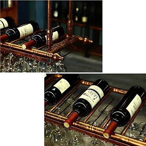 NEOCHY Wine Rack Floating Bar Rack Adjustable Height Bar Wine Cabinet Can Hang Multiple Wine Glasses Modern Wall-Mounted Display