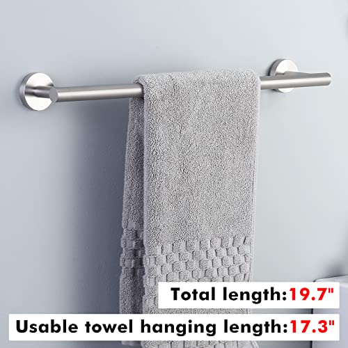 KES Towel Rail for Bathroom, 50 CM Hand Towel Holder, Bathroom Towel Rack Wall Mounted SUS304 Stainless Steel Brushed Finish, A2000S50B-2