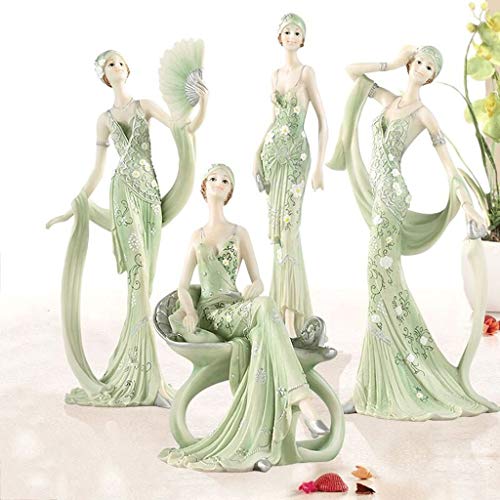 LLLY Opening Of Furnishings Living Room Wine Cabinet Beauty Crafts Exquisite Characters Angel Gift Decorations (Color : Argento)