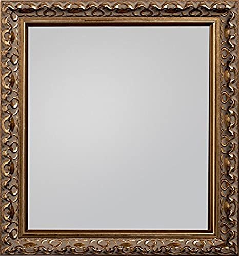 Frame Company Charleston Framed Mirror – Gold, 20x16-inches, pine, 50.8 x 40.64 x 2.3 cm