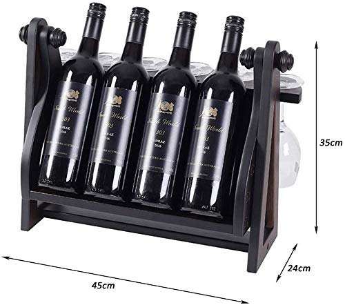 PIBM Stylish Simplicity Wine Racks Free Standing Swing Wooden,Wineglass Upside down Wine Cabinet Decoration,Decorative Wine Bottle Holder,Freedin