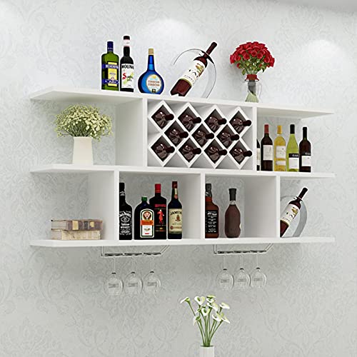 SUCHETA Wooden Wine Racks Wine Cabinet, Wall-Mounted Simple And Modern Dining Room Rack, Decorative Wine Rack, Living Room Home Solid Wood Creati