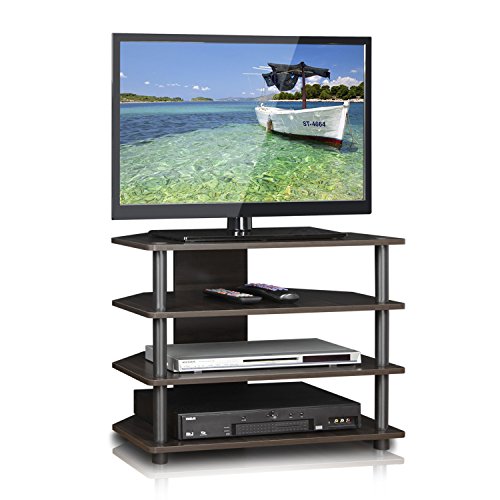 Furinno Toolless TV Stands, Wood, Espresso/Black, one size
