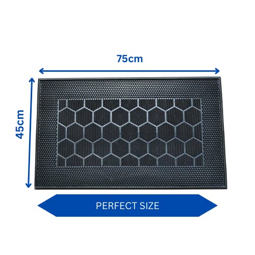 Space Blue, Sustainable Graphene Recycled Rubber Space Mat 45x75cm | Non-Slip Heavy Duty Mat | Anti -Fatigue | Suitable for Indoors and Outdoors