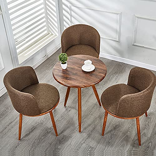 WALNUT Dining Room Chairs Nordic Style Dining Table With Chairs Set Furniture Cotton Linen Solid Wood Hotel Kitchen Restaurant Stool (Color : Blu