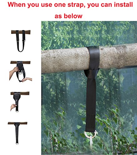 The Upgrade Welded Tree Swing Hanging Kit Holds 2100lbs, Easy & Fast Swing Hanger Installation to Tree- 2 Strap & Snap Carabiner Hook, Perfect fo