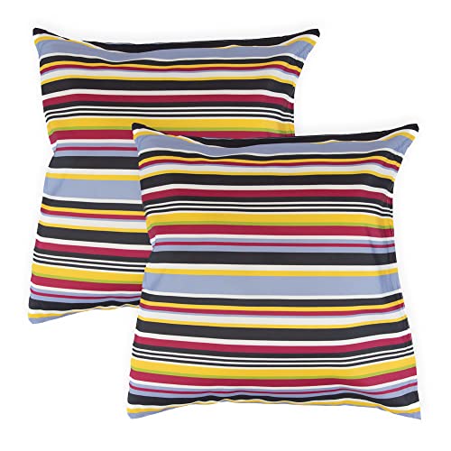 Gardenwize - Pack of 2 Outdoor Scatter Cushions, Garden Furniture Cushions - Covers & Pillows (Gold Palm)