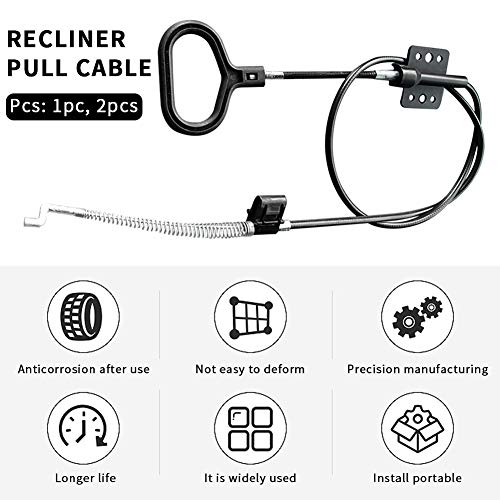 Faderr D-Ring Handle Recliner Pull Cable Spring, Recliner Replacement Parts Sofa Reliable Release Pull Cables D-Ring Handle, Sofa Pull Type Relea