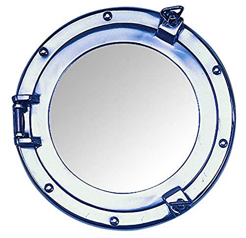 Nauticalia 4940 Aluminium Porthole Mirror, 30 cm, Silver