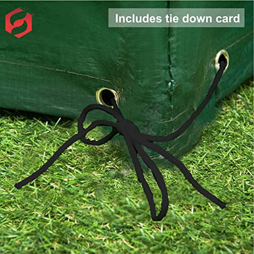SUL 3 Seat Garden Seat Chair Bench Cover Waterproof Cover for Garden Furniture with Corner Eyelets N Securing Rope Outdoor Sofa Cover - Suitable