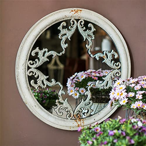 QUANJJ Decorative Round Vintage Wall Metal Rustic Handcrafted Round Metal Wall Decorative