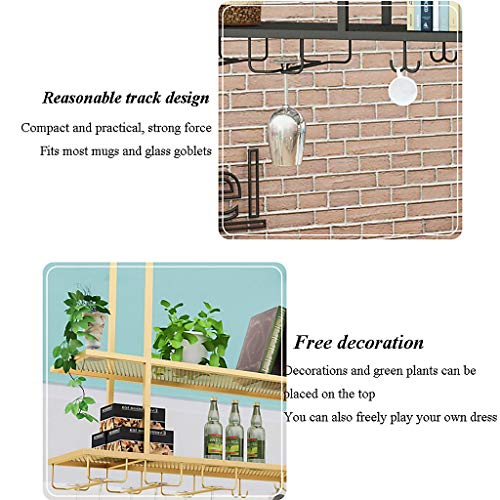 SUCHETA Wine Rack Iron Bar Hanger Upside Down Wine Glass Holder Hanging Wine Cabinet Rack Bar Decoration Storage Rack Home Decoration