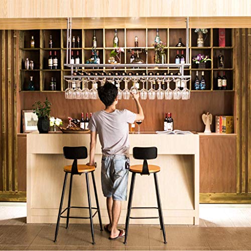MiroDo Ceiling Wine Rack Height Adjustable Hanging Wine Glass Rack Liquor Bottle Storage Holders Bar Creative Wine Rack Goblet Rack Bar Counter R