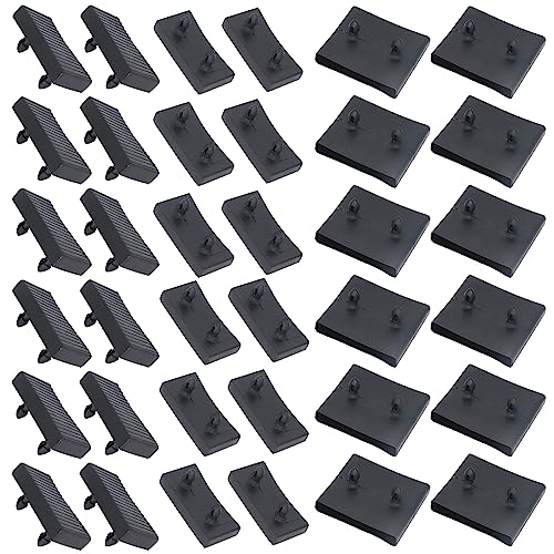 Kunjocy 12pcs Bed Slat Centre Caps Holders and 24pcs Side Slat Bracket Cover, 66mm Plastic Bed Slats replacement 4ft 6'' Bed connector accessorie