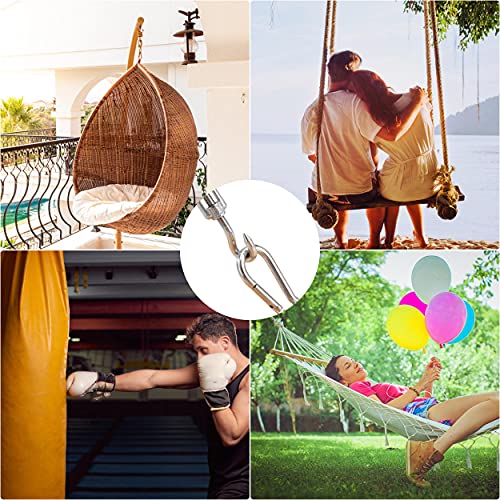 MoonSing Sun Shade Sail Fixing Kit, M5 Heavy Duty Awning Attachment Fixing 304 Stainless Steel Hardware Accessories for Garden Yard Camping Squar