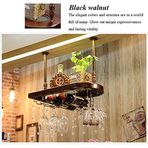 EYLINK European Solid Wood Wine Rack Wine Glass Holder Hanging Home Bar Counter Wine Cabinet Upside Down Goblet Holder Home Decoration