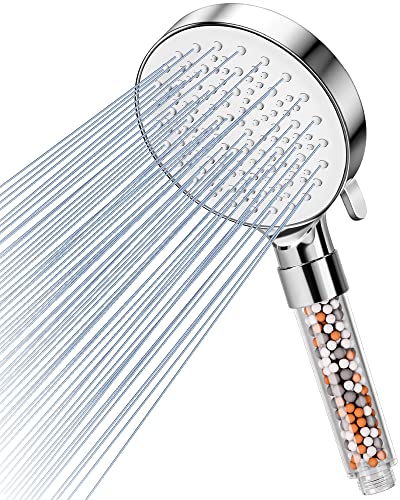 Ionic Shower Head and 2M Hose, Magichome Newest 6 Modes High Pressure Universal Filter Shower Head for Hard Water Low Water Pressure with Extra R