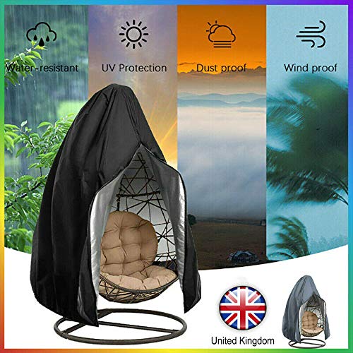 CMY Garden Hanging Chair Cover, Patio Chair Dust Waterproof UV Protector Swing Chair Cover With Zipper For Outdoor Egg Chair, Swing Chair, Rattan