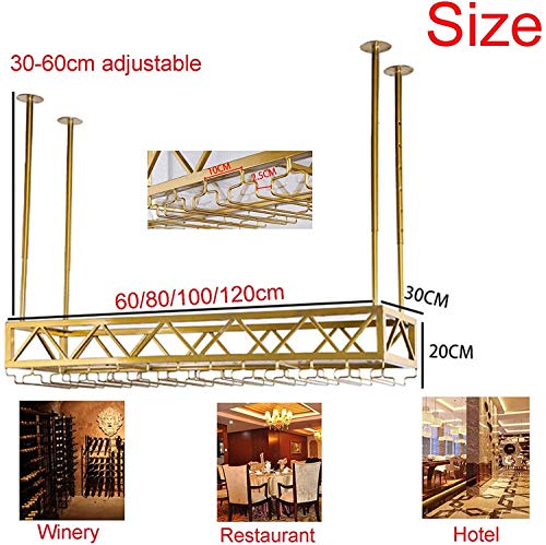 SUCHETA Hanging Wine Rack with Glass Holder and Shelf, Hanging Wine Cabinet Wine Rack Wrought Iron Bar Hanger Upside Down Wine Glass Rack Bar Dec