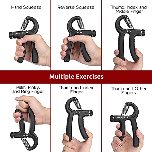 Grip Strengthener and Wrist Strengthener – Adjustable Resistance 5 – 60kg Effective Hand Grip Training Equipment for Strong Hands, Wrists & Finge
