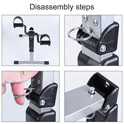 Folding Pedal Exerciser Mini Exercise Bikes Arm and Leg Exercise Peddler Machine