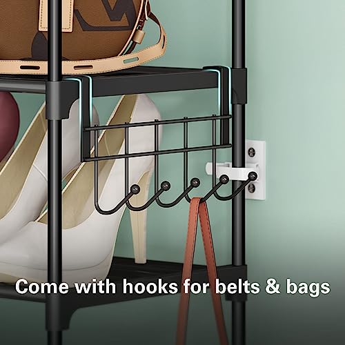 ciecie Shoe Rack for Closet and Entryway, 10 Tiers Shoe Shelf Organizer and Storage for 20-24 Pairs of Shoes and Boots, Space Saving Shoe Shelf w