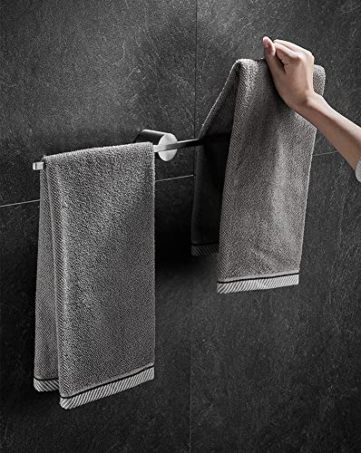 HIGOH Towel Racks,Towel Holder Towel Rail for Bathroom, Movable Hand Towel Holder, Towel Hanger, Bath Towel Holder, Wall Towel Bar, Space Aluminu