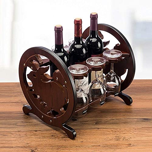 NEOCHY Countertop Rustic Wine Rack,Wine Display Storage Wine Rack Wine Storage European Grape Wine Glass Rack