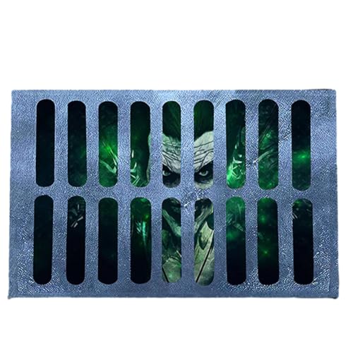 COHNDB Halloween Door mat 3D Halloween Clown Outdoor Mat Horror Clown Doormat Halloween Kitchen Carpet Spooky Floor Rugs Non Slip Rugs for Bedroo
