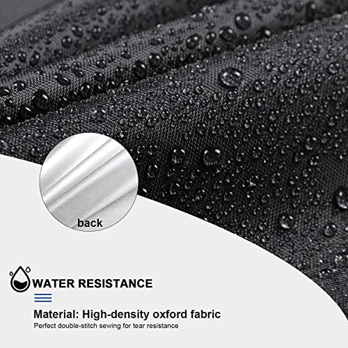 Fenghome Garden Bench Covers, Waterproof Oxford Fabric Bench Cover for 2 Seater Patio Bench Windproof Furniture Covers -134x66x89cm (Black)