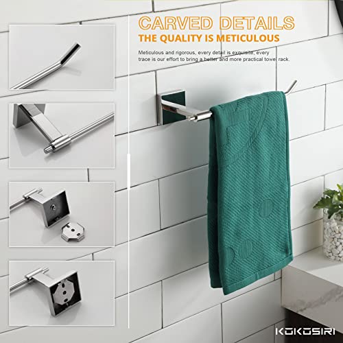 KOKOSIRI Hand Towel Rail Bathroom Towel Holder for Bath Kitchen 9 Inch Necklace Holder Hanger Chrome Stainless Steel Wall Mounted B3005CH