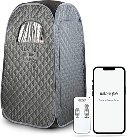 WillowyBe Portable Steam Sauna with Bluetooth Control, Steamer, Body Tent, Foldable Chair | Personal Home Spa | UKCA Certified