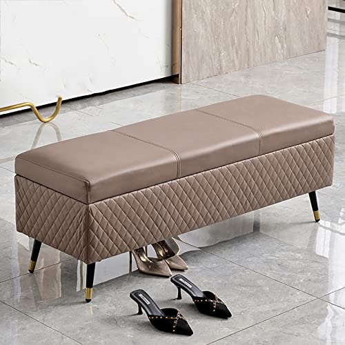 shoe storage bench ottoman Storage Benches Faux Leather storage Ottoman bench, Modern Upholstered storage Bench For Entryway,End Of Bed Bench,Hou