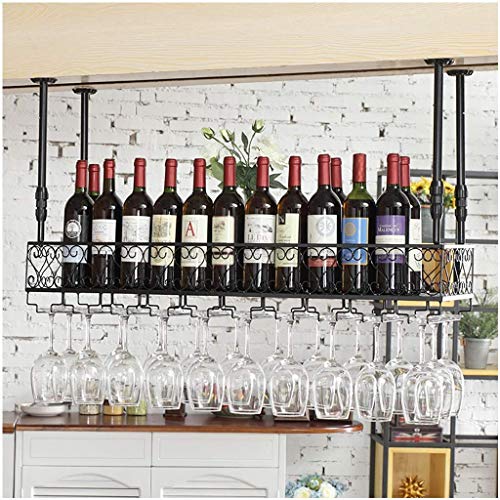 Ceiling Wine Rack Stylish Simplicity Down Simple Style Multi-Function Living Room Creative Display Storage Wine Rack -Restaurant Kitchen Bar Floa