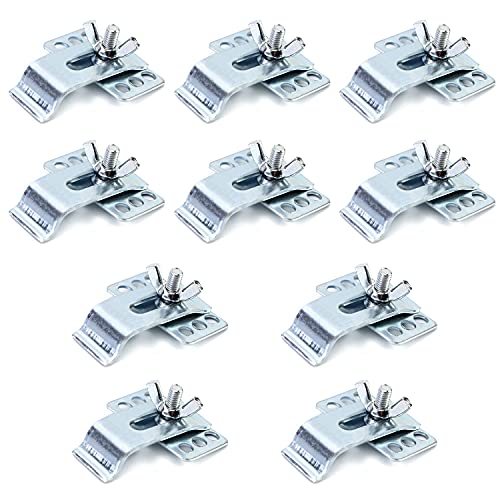 QWORK® Undermount Sink Clips, Epoxy Undermount Sink Brackets Supports for Bathroom Kitchen, 10 Pack