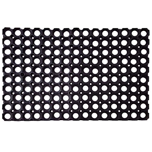 SafetyCare Interlocking Rubber Drainage Floor Mat - Anti-Fatigue - 60 cm x 40 cm - 12 Mats