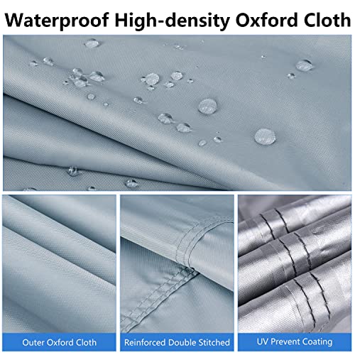 Mrrihand Hanging Egg Chair Cover with Air Outlet 190x115cm,Grey Egg Swing Chair Cover Waterproof with Zipper and Drawstring,Garden Swinging Chair