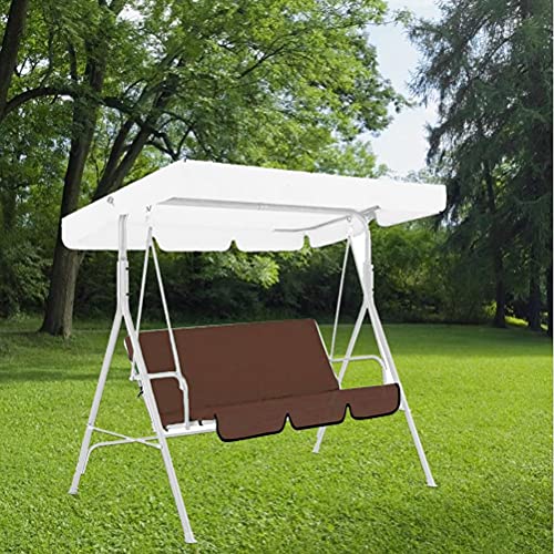 KENANLAN Rocking Cushion Se, Outdoor Patio Swing Cushion 3 Seater Rocking Chair Cushion, Swing Seat Pad, Waterproof Cover, Swings, Canopy (coffee