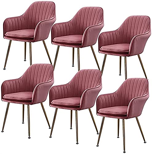 Modern Kitchen Dining Room Chairs Set Of 6 Dining Chairs Seating Seat Upholstered Flannel Fabric Armchair With Armrests Lounge Chair Reception Ch